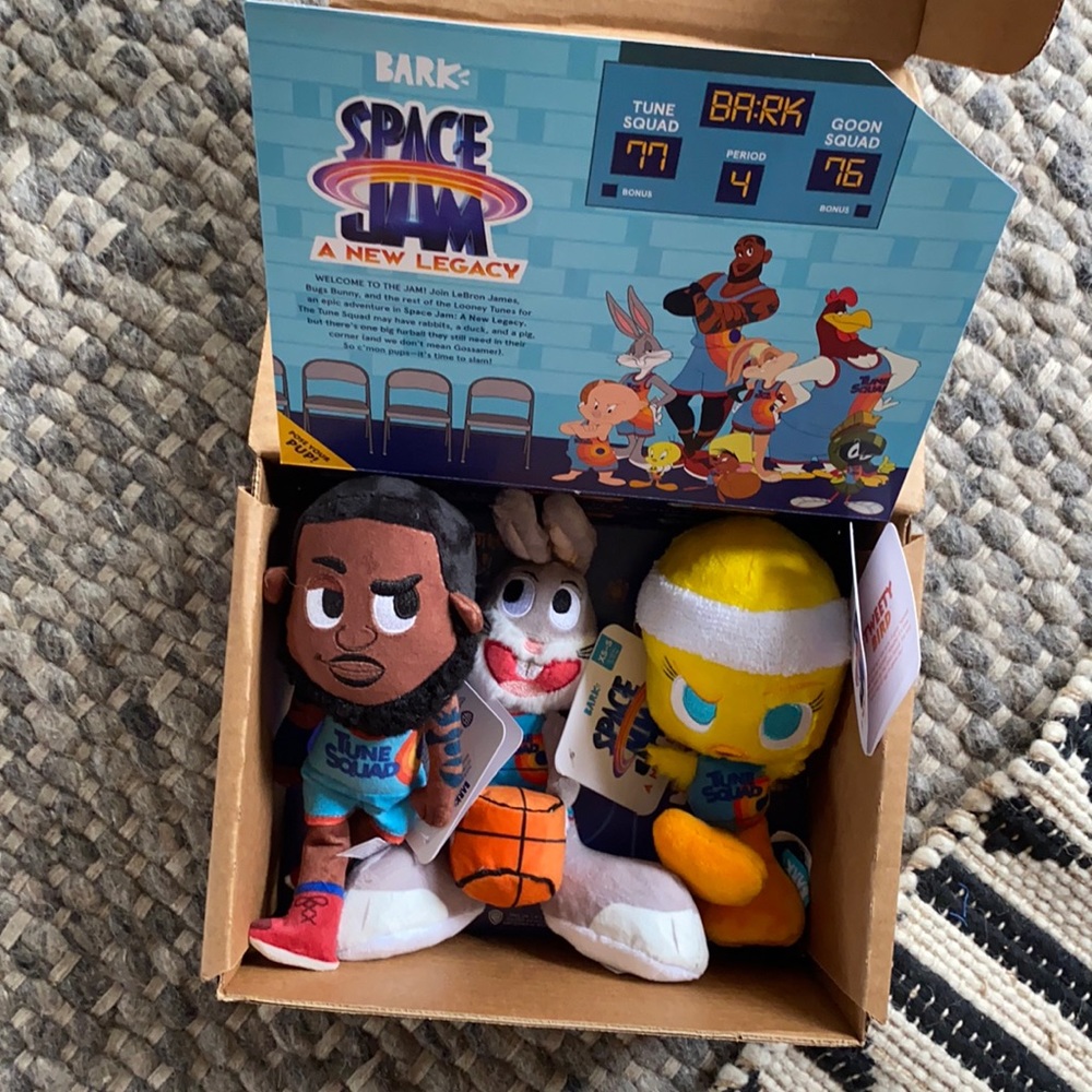 Space Jam Bark Box Dog Toys XS-Small New With Tags